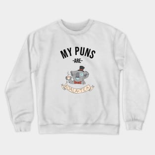 my puns are koala tea black Crewneck Sweatshirt